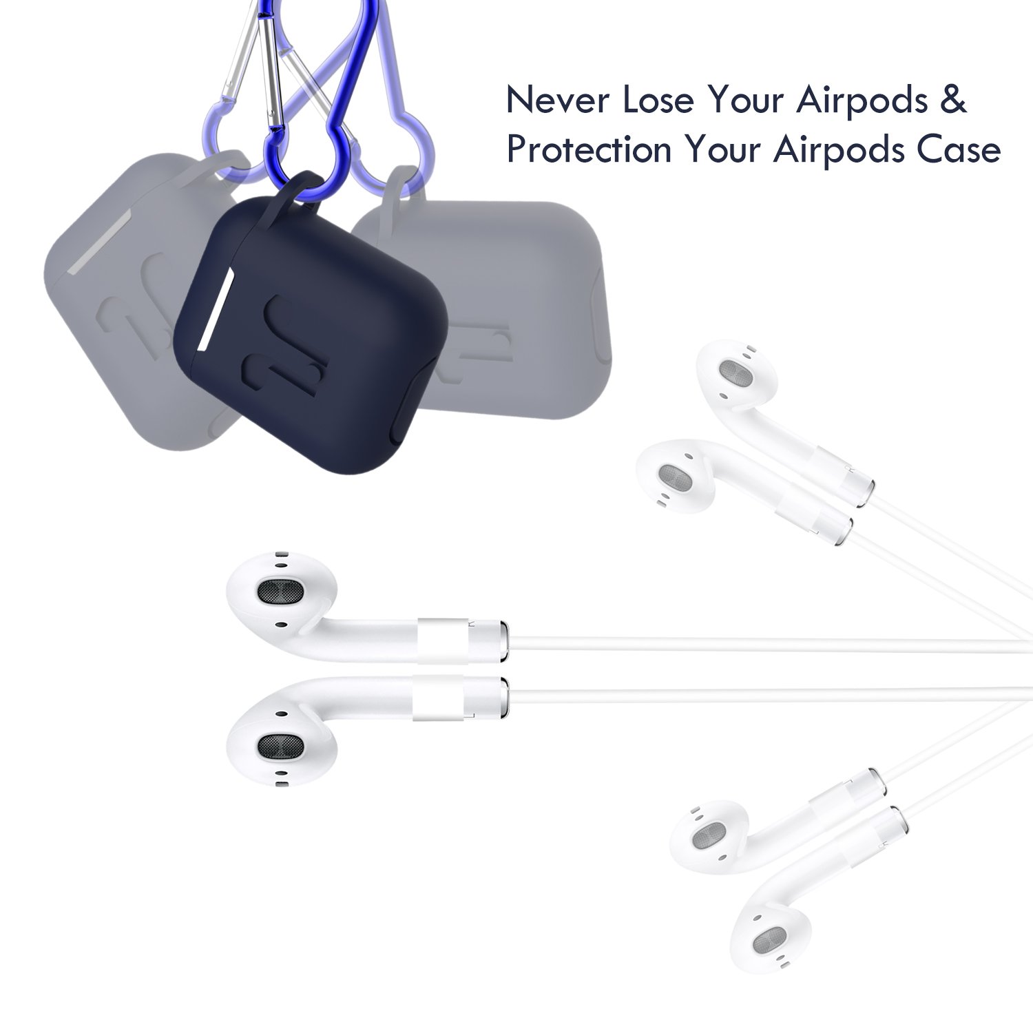 AirPods Case Protective Silicone Cover for Apple Airpods Charging Case Airpods Accessories by GULAKI