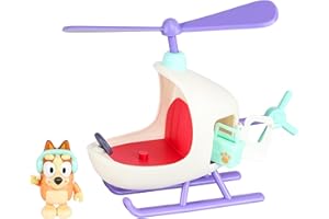 Bluey Vehicle & Figures Bingo’s Toy Helicopter Playset, Toddler Helicopter with Bingo Figurine and Accessory Toolkit, Vehicle Toys for Kids Age 3+