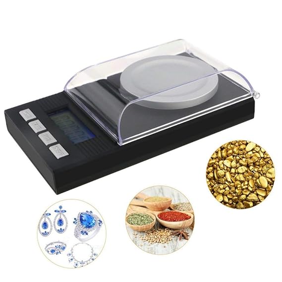 TAOtTAO Digital Milligrams 50 x 0,001g Mini-LCD-Display Digitale Schmuck Pocket Scales
