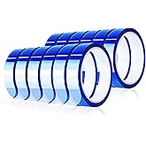 MEBMIK 12 Rolls 20mm x33m(108ft) Blue Heat Tape High Temperature Heat Resistant Tape Heat Transfer Tape for Heat Sublimation Press Vinyl,No Residue