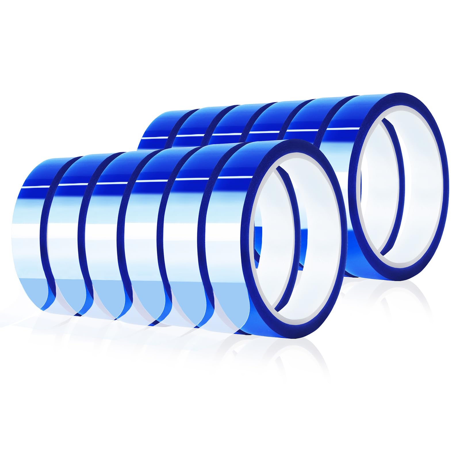 Photo 1 of MEBMIK 12 Rolls 20mm x33m(108ft) Blue Heat Tape High Temperature Heat Resistant Tape Heat Transfer Tape for Heat Sublimation Press Vinyl,No Residue