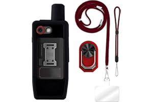 ESACMOT [4 in 1] Case Compatible with Garmin® GPSMAP® H1i Plus with Lanyard, Wrist Strap and Ring Holder, Protective Cover An