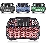EARME iPazzport 21S 2.4GHZ RGB Backlit Mini wireless keyboard with Mouse Touchpad and Remote control for PS4,PC, Xbox 360, Android TV Box, smart TV