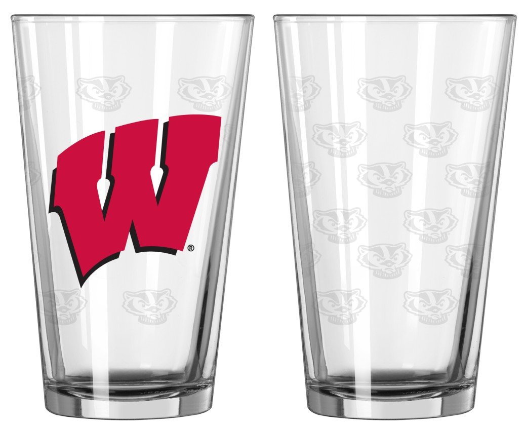 NCAA Satin Etch Pint Glass Set