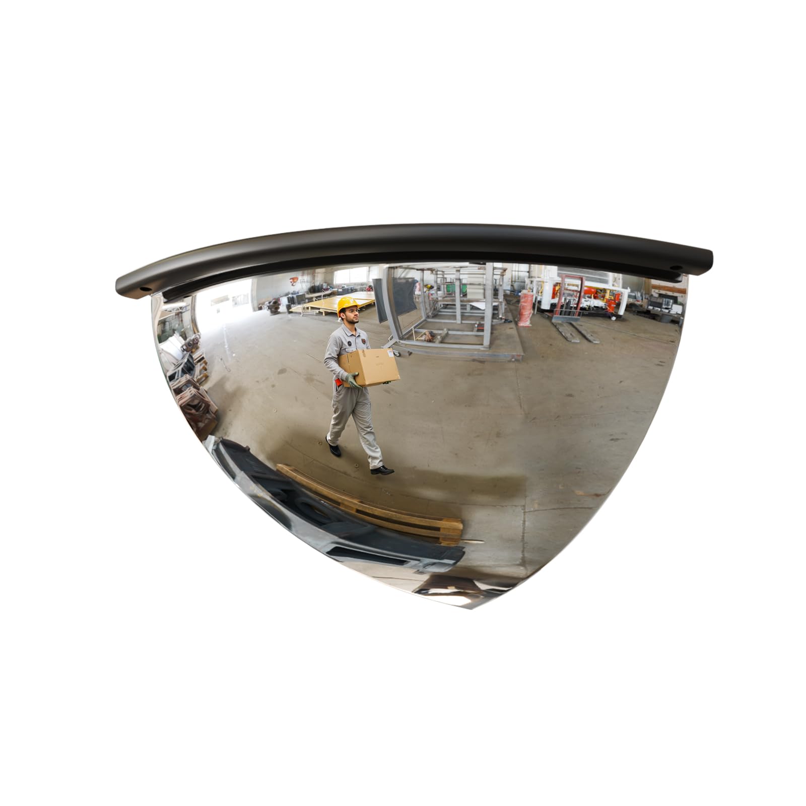 Photo 1 of 18" 1/4 Acrylic Quarter Dome Security Mirror – 90 Degree Convex Corner Safety Mirror for Blind Spot Elimination in Warehouses, Offices, Retail Stores, and Parking Garages (1, 18 Inch)