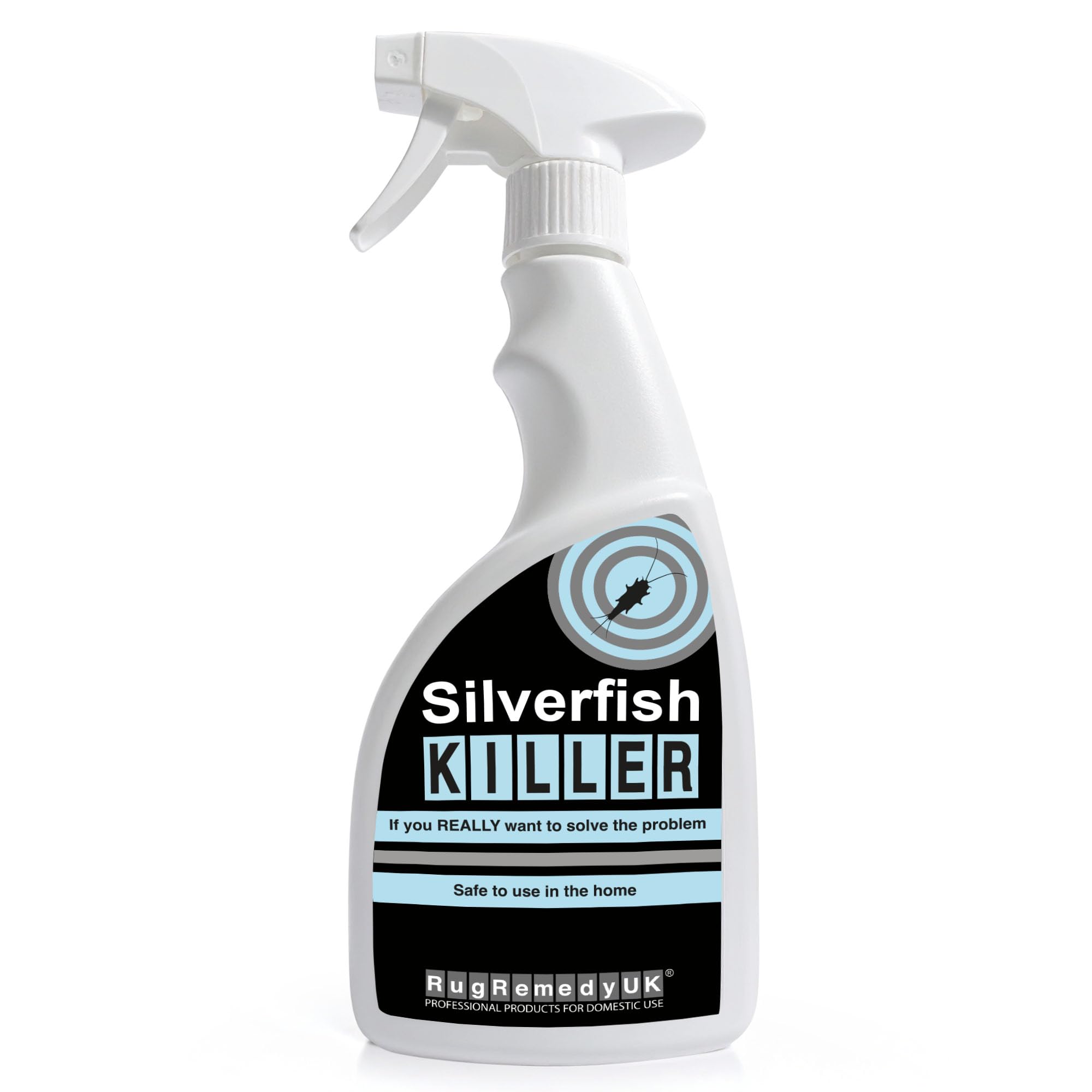 RugRemedyUK Silverfish Killer Spray 500ml - Instant, long lasting, non staining, odourless Silverfish treatment and killer for the home. Up to 3 months protection.