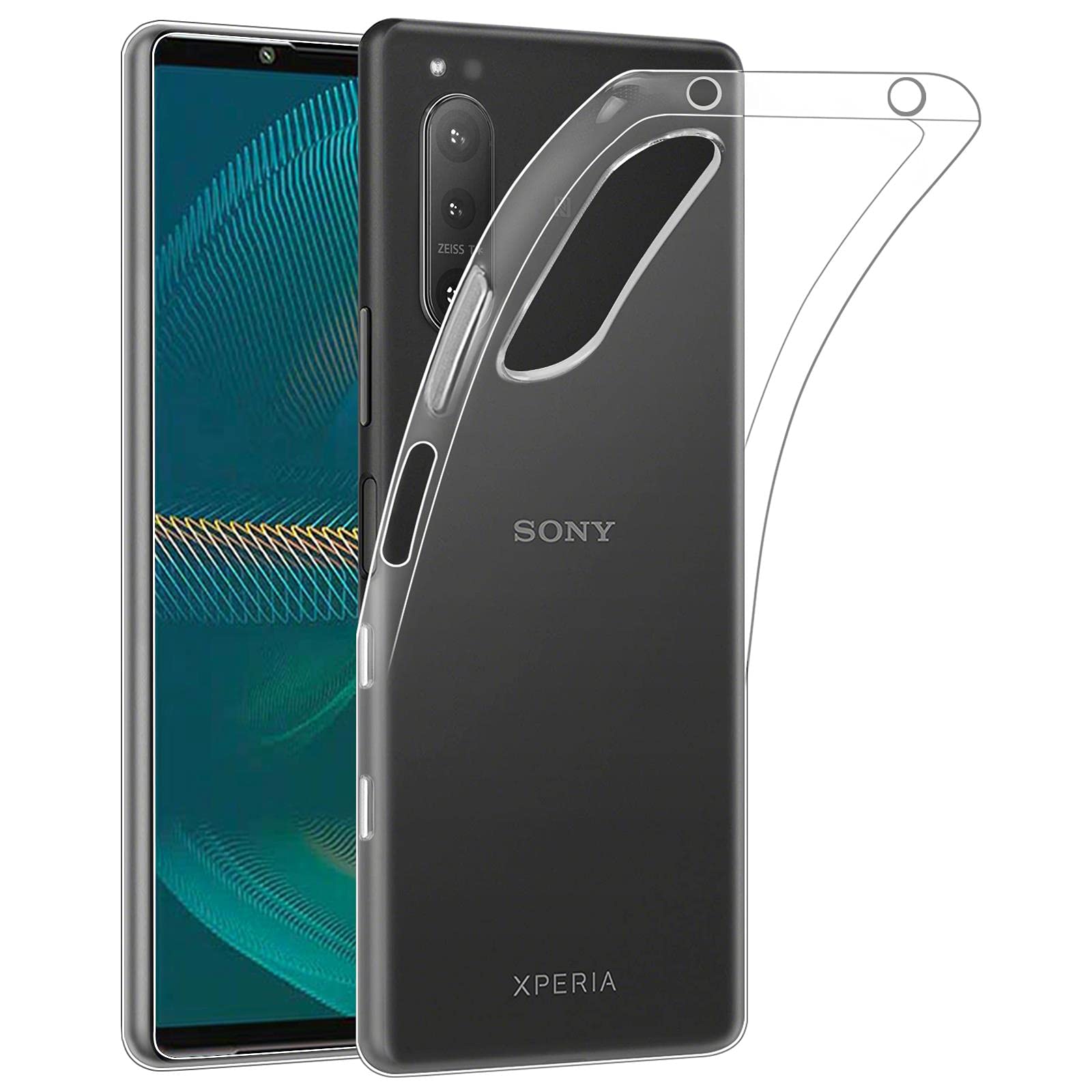 32nd Clear Gel Series - Transparent TPU Silicone Clear Gel Case Cover for Sony Xperia 5 III (2021), Crystal Gel Ultra Thin Case - Clear