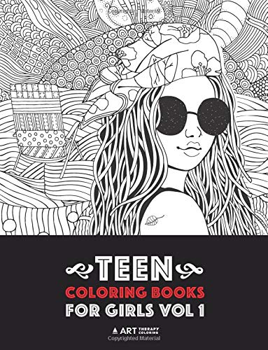 Teen Coloring Books For Girls Vol 1 Detailed Drawings For