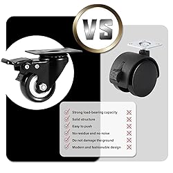 2 Inch Caster Wheels, Casters Set of 4, ASHGOOB
