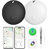 Air Tracker Tags for Android or iOS, Air Tracker Tag-2 Pack Smart Tag, Dual System Both iOS and Android Tracker Tags, Find My or Google'S Find Hub App, Keys Finder Item Locator for Wallets, Suitcases