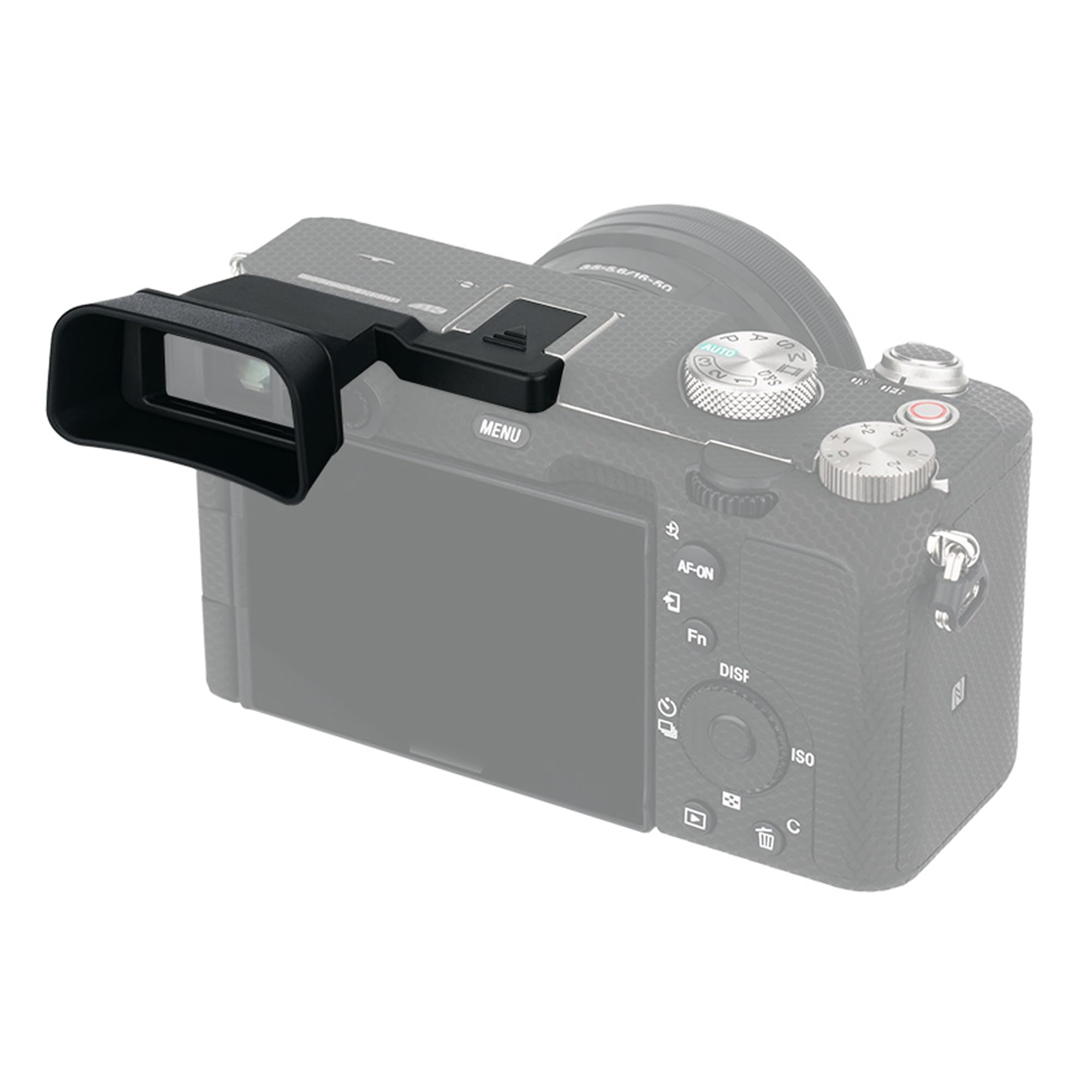 Extended-Type Long Soft Silicone Eyecup Eyepiece for Sony Alpha a7C / ILCE7C Mirrorless Digital Camera (Equipped & Secured with Camera Hot Shoe)