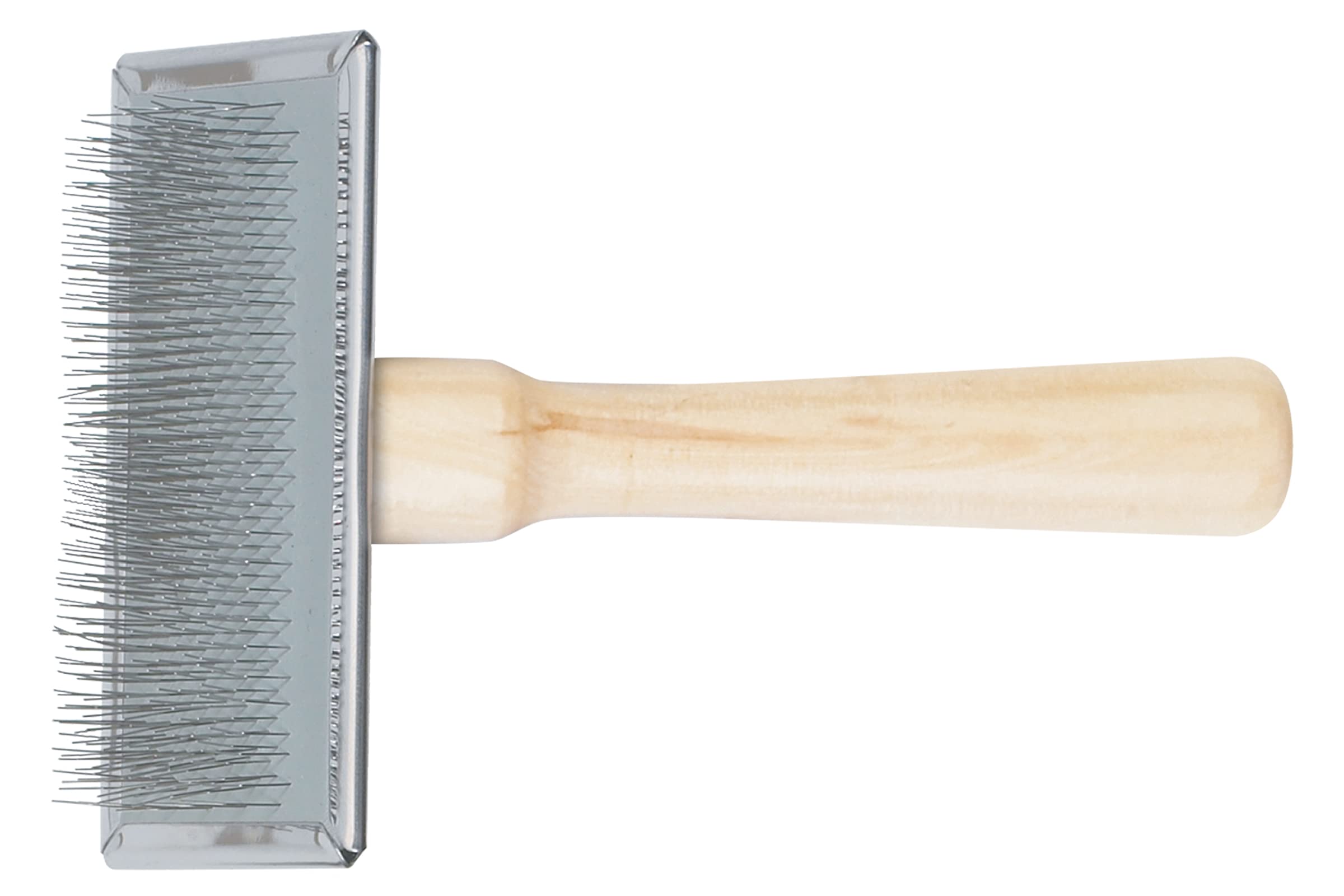 Ancol Heritage Wood Handle Soft Slicker Brush Large, clear