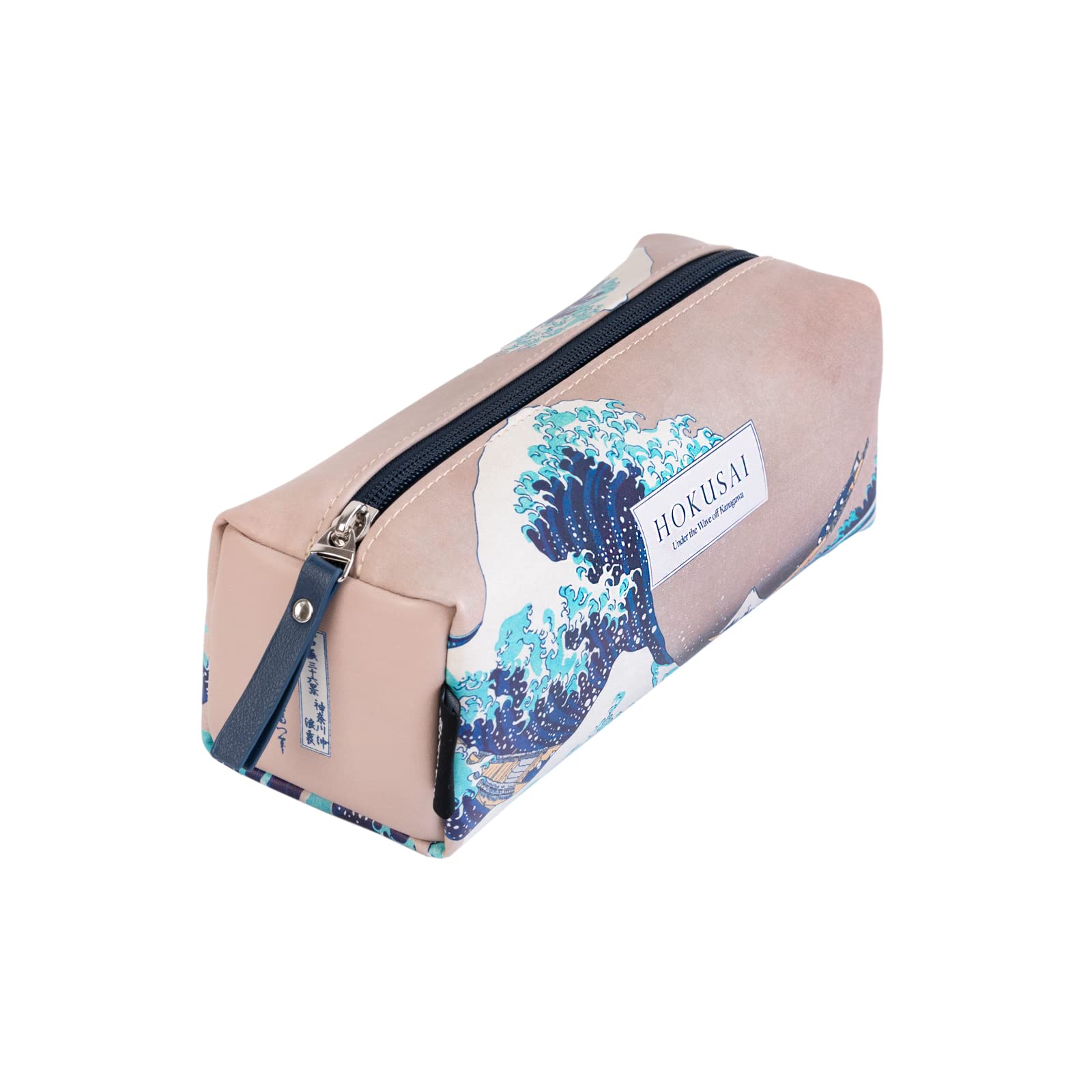 Grupo Erik Hokusai Pencil Case | 8 x 3 x 3 inches - 21 x 7.5 x 7.5 cm | Cosmetic Case | Large Pencil Case | Cute Stationery | The Great Wave Off Kanagawa