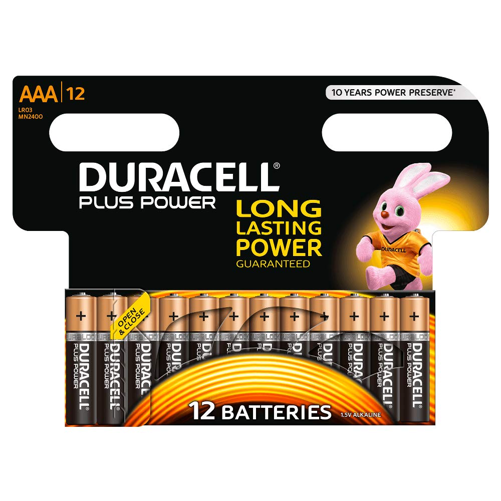 Duracell Plus AAA Batteries Pack of 12