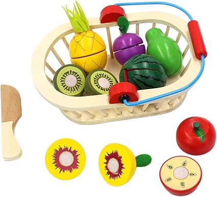 amazon frutas de madera para cortar