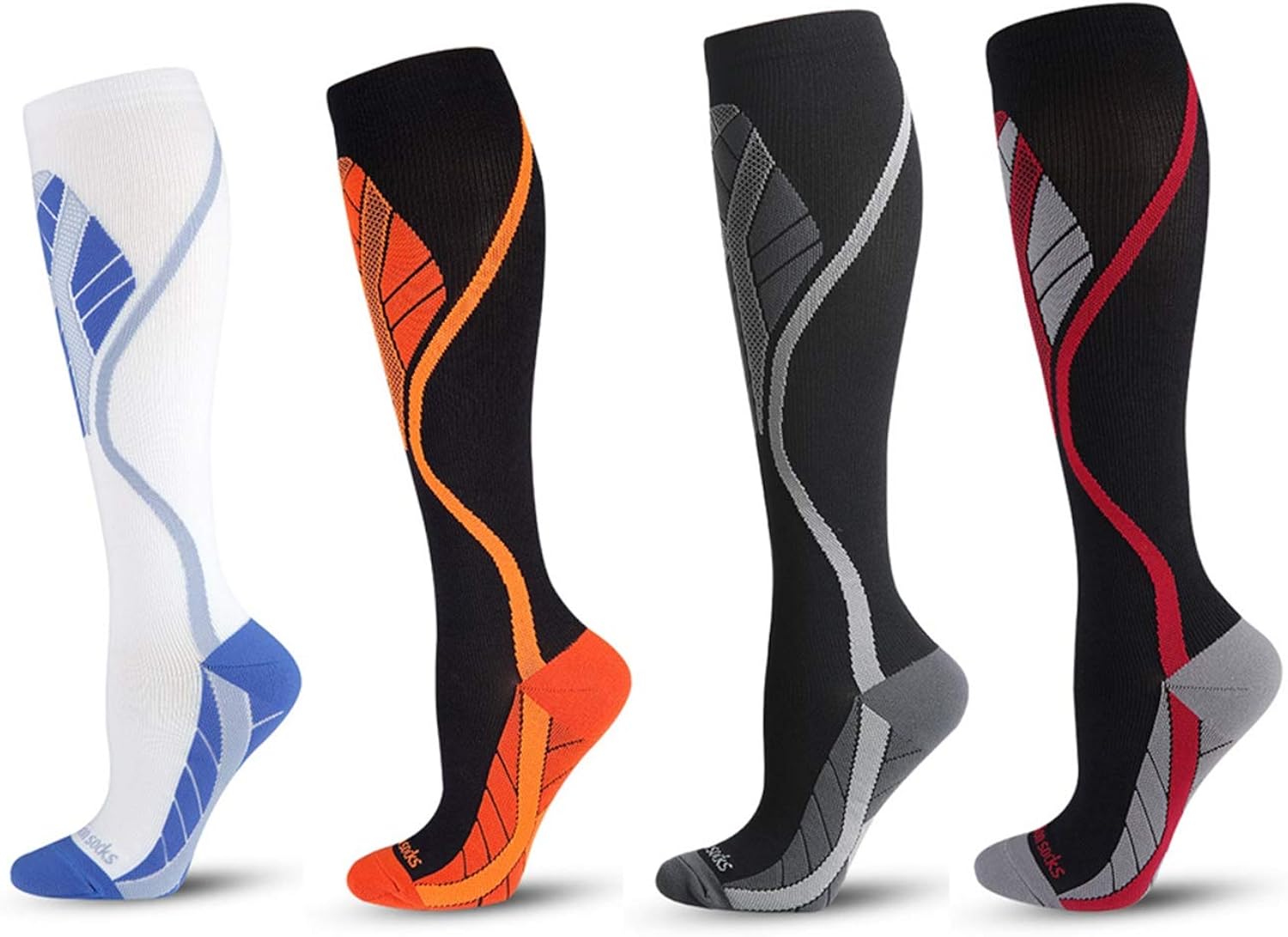 DANISH ENDURANCE Kompressionsstrümpfe 2 Paar - 21-26 MmHg Für Sport & Alltag