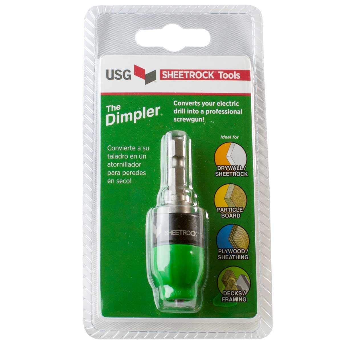 USG Sheetrock 'The Dimpler' Drywall Screw Setter Bit Reversible with
