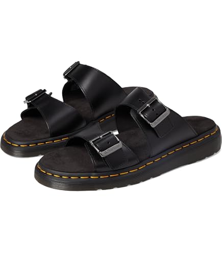 Amazon.com | Dr. Martens Unisex Myles Slide Sandal, Black Athena