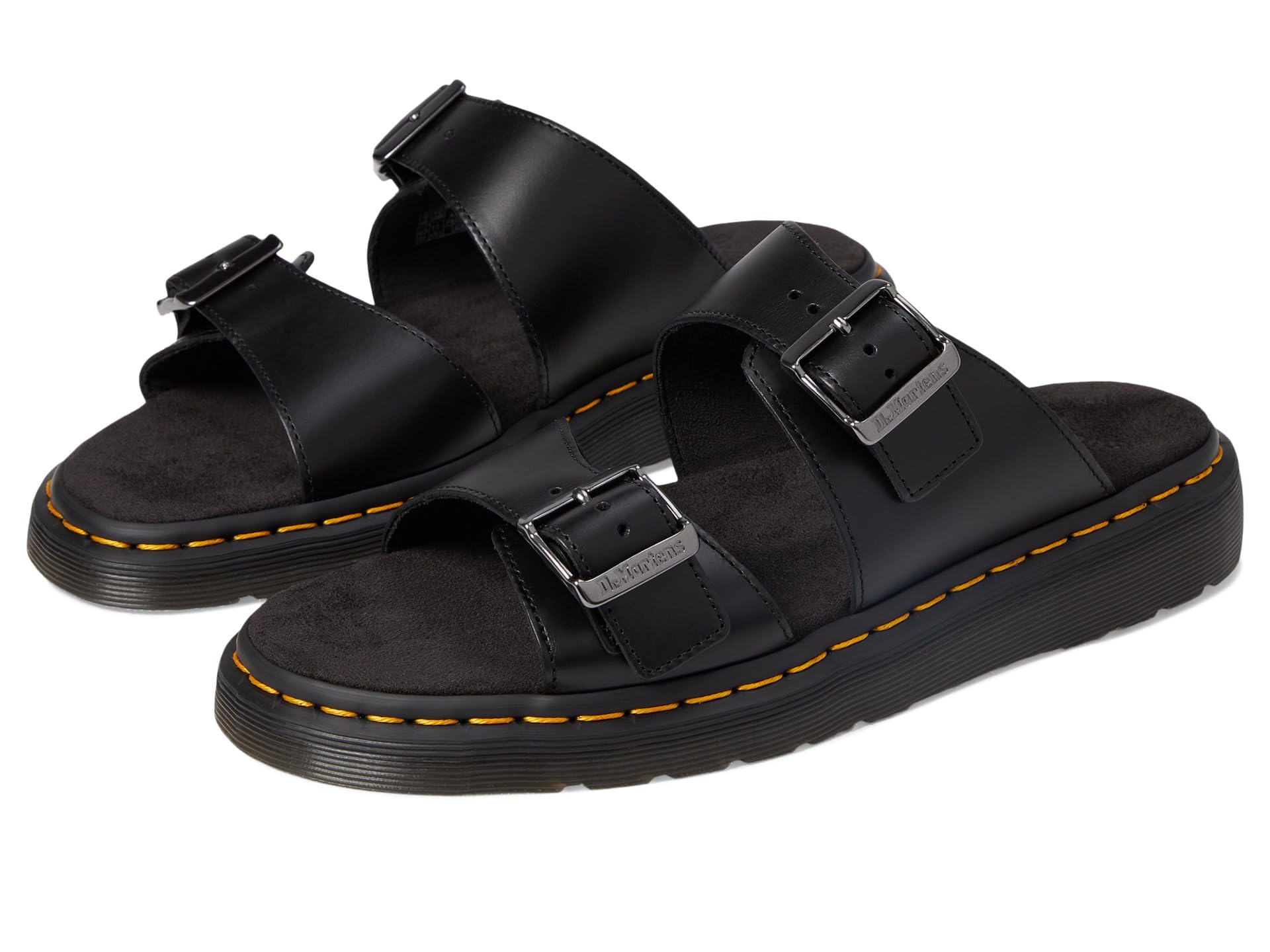 Dr. Martens Unisex Josef Slide Sandal, Black Analine, 3UK, 5 US