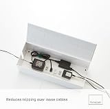 YAMAZAKI 2707 WEB Cable Box White PC-ABS Resin Minimalist 40x15.5x14.5cm view 4
