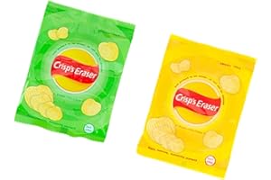 8PCS Novelty Chips Themed Erasers Ergonomic Grip Rubber Erasers Easy Erasing Student Correction Supplies Random Color Novelty
