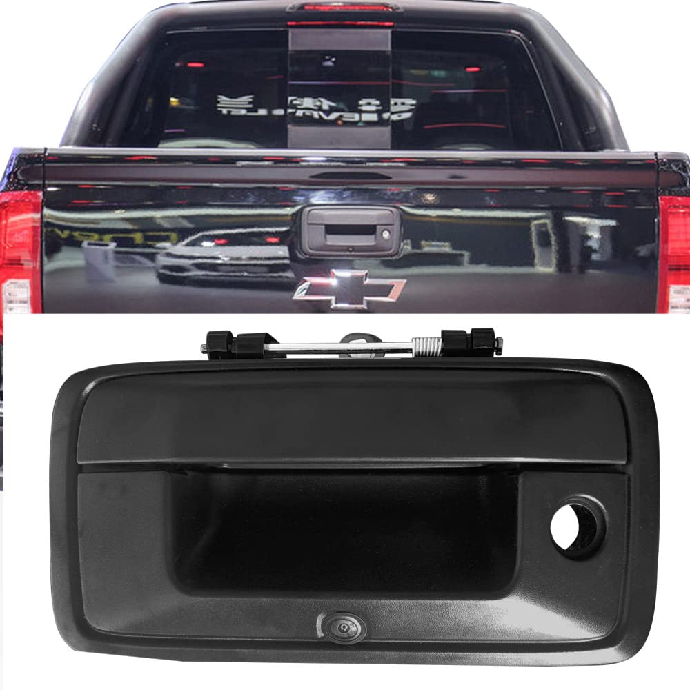 Berlingan Car Tailgate Handle Camera Waterproof HD Backup Camera replacement for Chevrolet Silverado 1500 2500 3500 GMC Canyon Sierra Chevy 2014-2019 (OEM: 84203910; 23128692)