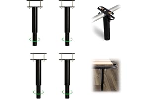 lukar 4Pcs Adjustable Bed Frame Support Legs, 7.1-13 Inch Metal Support Leg for Bed Frame Center Slat, Heavy Duty Furniture Leg for Bed Sofa Cabinet