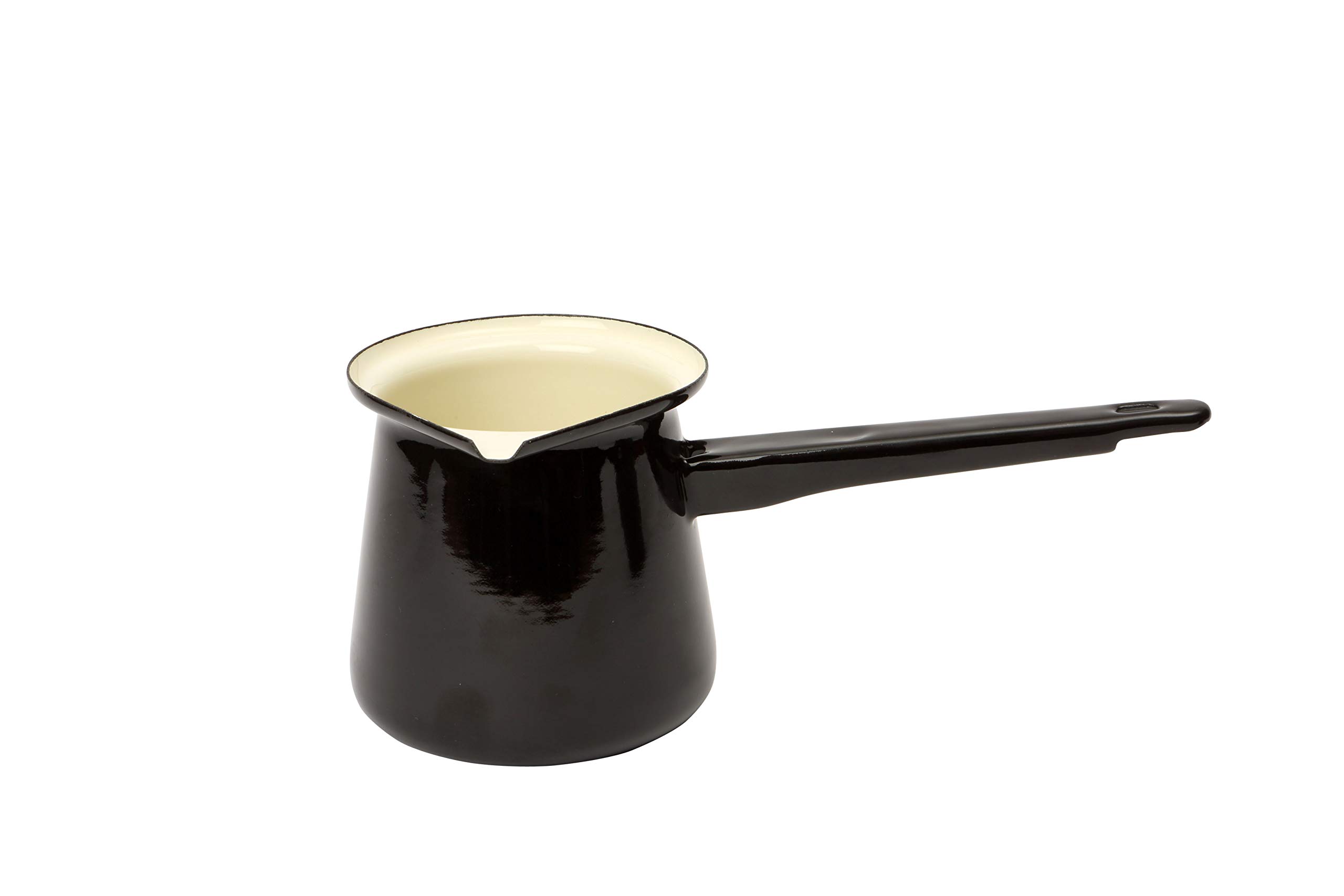 Dexam 17819267 Vintage Turkish Coffee Pot, Enamel, Black, 20.8x10.2x9 cm