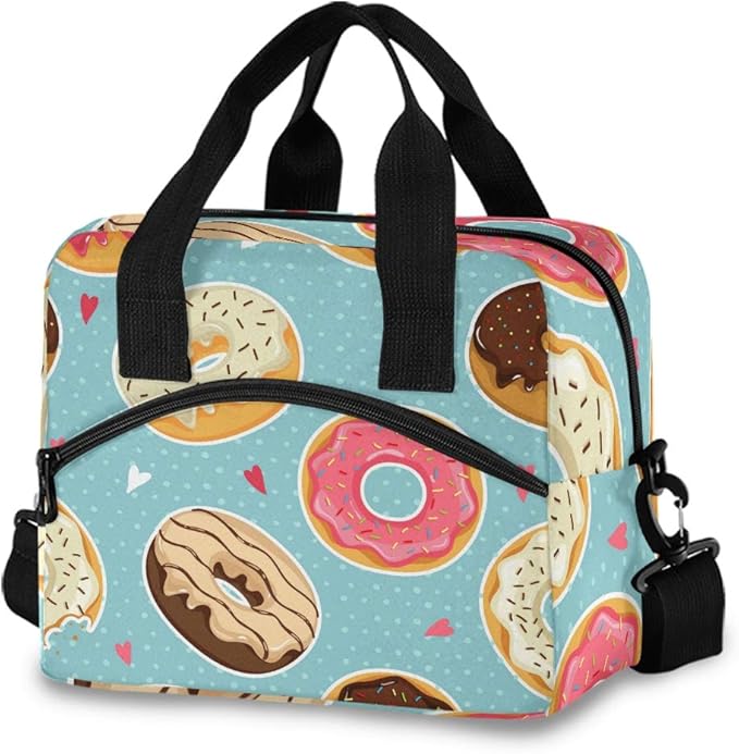 Cute Donuts Lunch Bags for Women Leakproof Lunch Bag Lunch