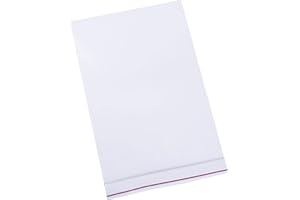 Minigrip Red Line MGRL4P0609 Polyethylene (LDPE/LLDPE Blend) Clear Reclosable Bag, 9" Length, 6" Width, 100 count, Pack of 10