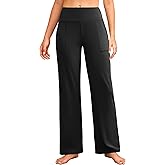 DLOODA Wide Leg Yoga Pants Women Elastic High Waisted Lounge Pants Loose Causal Comfy Trousers with Pockets