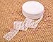 Milesky White Lace Ribbon 1 inch by 20 Yards LRB02