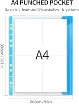 TOOELMON A4 Punched Pockets 12 Pack Plastic Wallets with Spine view 2