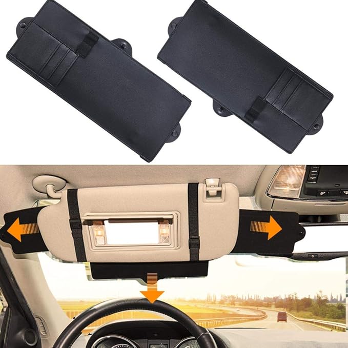JoyTutus Car Sun Visor Sunshade Extender, 2 Pack Adjustable