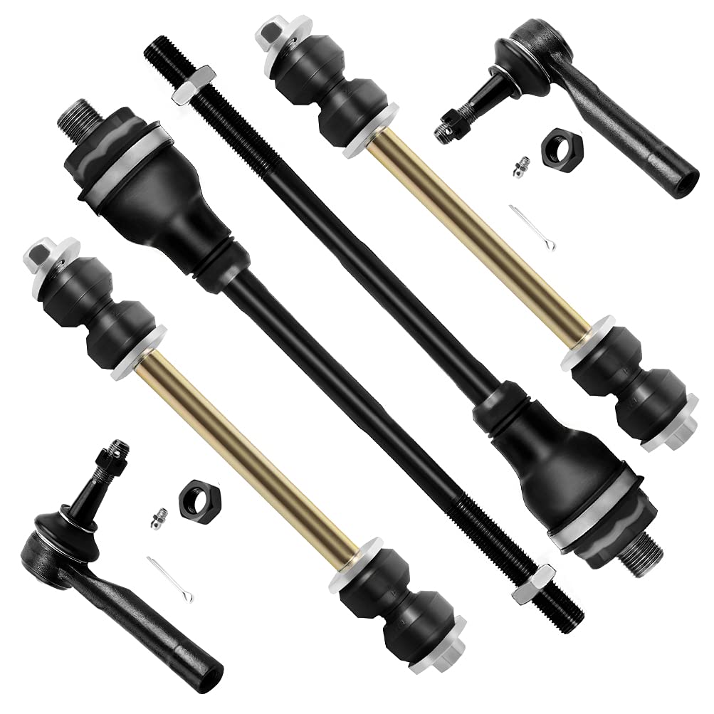 Photo 1 of SCITOO 6pcs Suspension Kit 2 Sway Bar Links 2 Outer 2 Inner Tie Rod Ends for Cadillac Escalade EXT for Chevrolet Avalanche 1500 02-06 Silverado 1500 for GMC Sierra 1500 99-06 Tahoe Yukon 01-06 4WD
