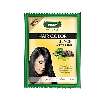 Bakson's Sunny Hair Colour Black, 20gm (Pack of 5)