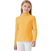 Dreammonkey Girls Long Sleeve Turtleneck T-Shirt Kids Basic High Neck Casual Tee Tops | Size 4-13