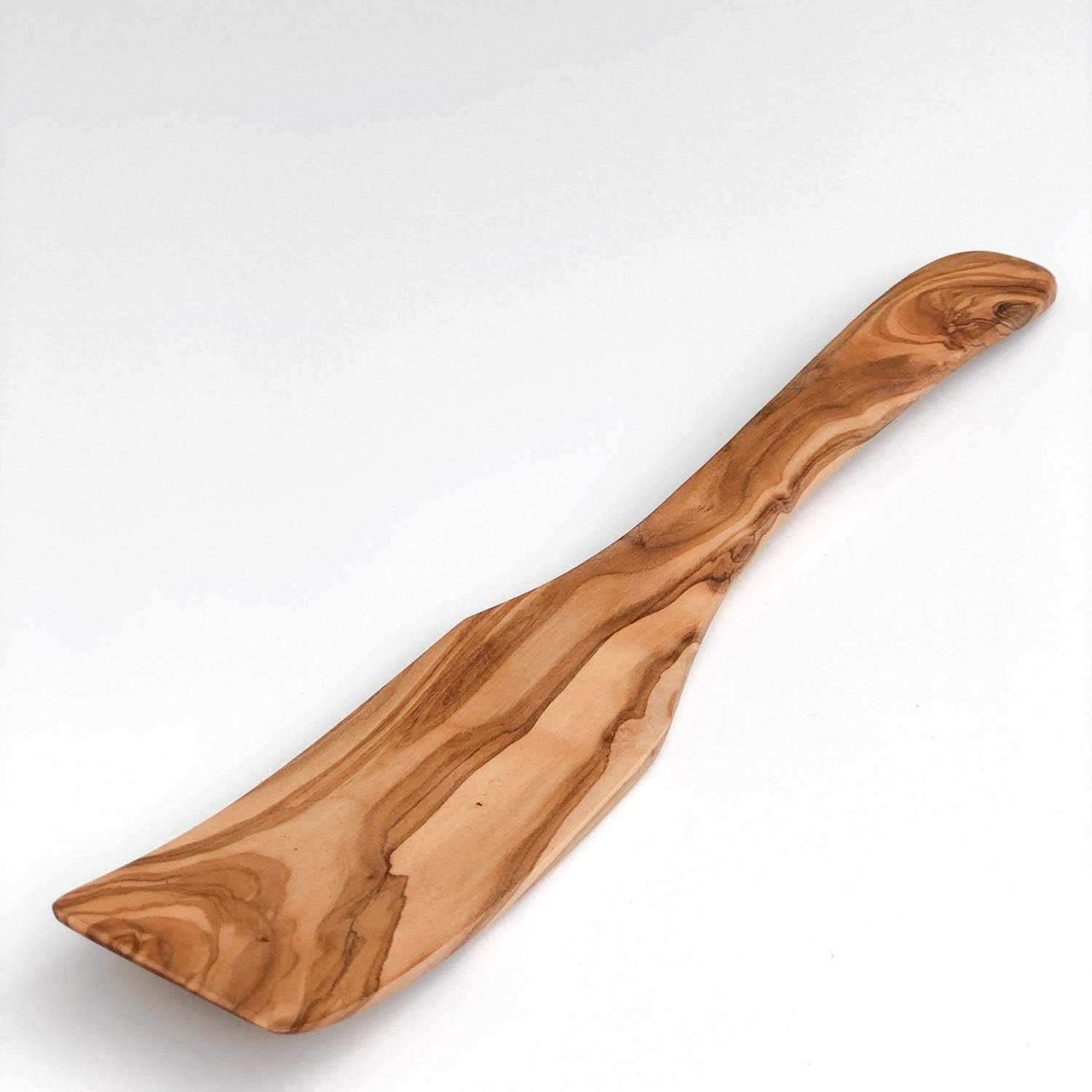 THERUSTICDISH - Traditional Wooden Cooking Spatula - Length 33cm Olive Wood | Utensils