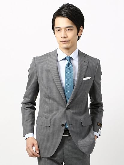 Amazon Co Jp ザ スーツカンパニー 春夏 ツーパンツ アドバンス 2つボタンスーツ ストライプ Ch 14 ミディアムグレー ライトグレー 服 ファッション小物