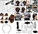 Bun Maker Roller Braid Twist Elastics Pins Hair Design Styling Tools Kit ,Black