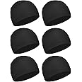 Geyoga 6 Pieces Skull Cap Sweat Wicking Cap Running Hats Helmet Liner for Men and Women Fitting Running Jogging Exercise
