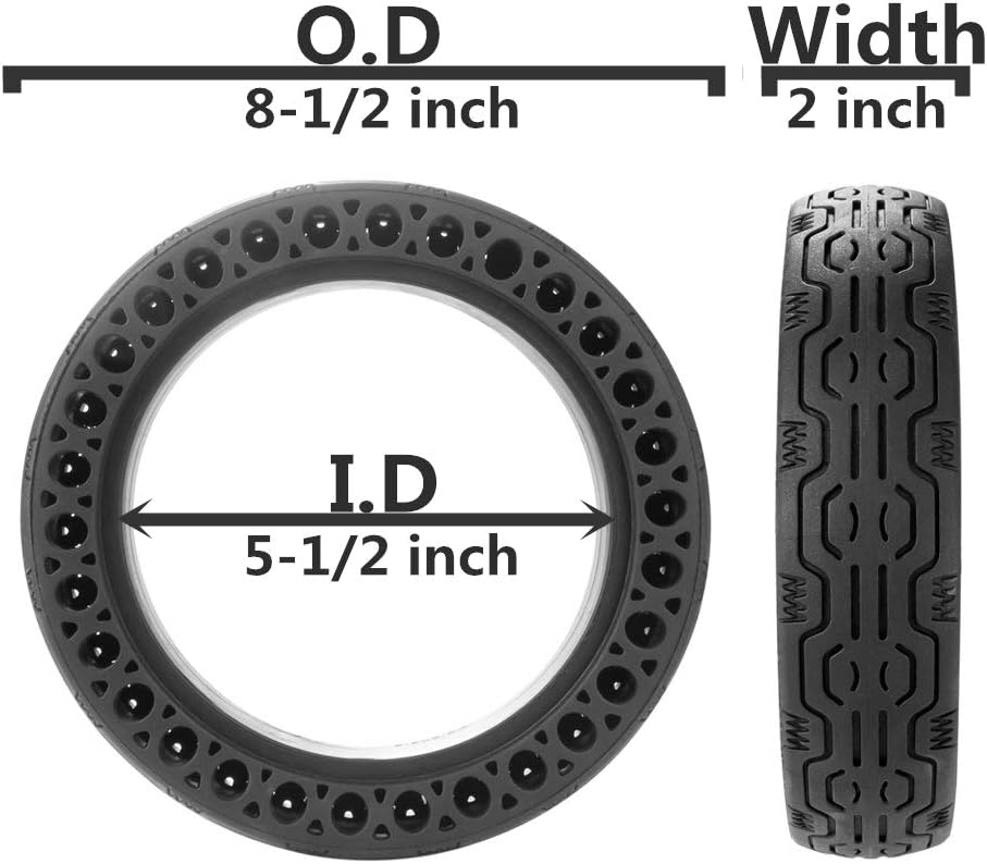 1 Piece Gotrax GXL V2 and More AOWISH Solid Tires 8.5 Inches Electric