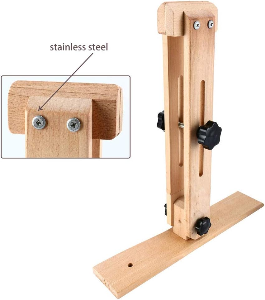 Beech Leather DIY Stitching Pony Horse Clamp Adjustable Art Clip Tool Wooden Frame Table Leathercraft Sewing Lacing Pony Tool - Image 5