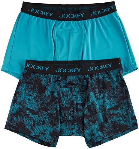 Jockey 2-pk. Microfiber Performance Boxer Briefs Medium Water blue