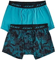 Jockey 2-pk. Microfiber Performance Boxer Briefs Medium Water blue