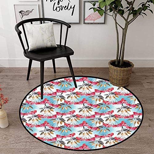 Circle Floor mat Outside Round Indoor Floor mat Entrance Circle Floor mat for Office Chair Wood Floor Circle Floor mat Office Round mat for Living Room Pattern 2'7" Diameter