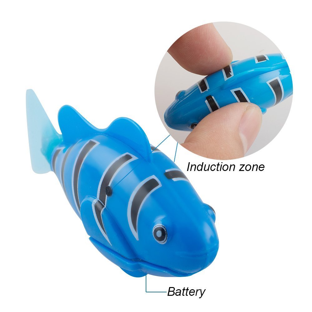 Denshine Piscine Robots Poissons Activés dans l\'eau Magical Enfants Cadeau Jouet electronique Enfants lot de 4