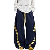 Chmnigma Wide Leg Sweatpants for Women Men Baggy Casual Joggers Barrel Sweat Pants Elastic Waist Drawstring Pants