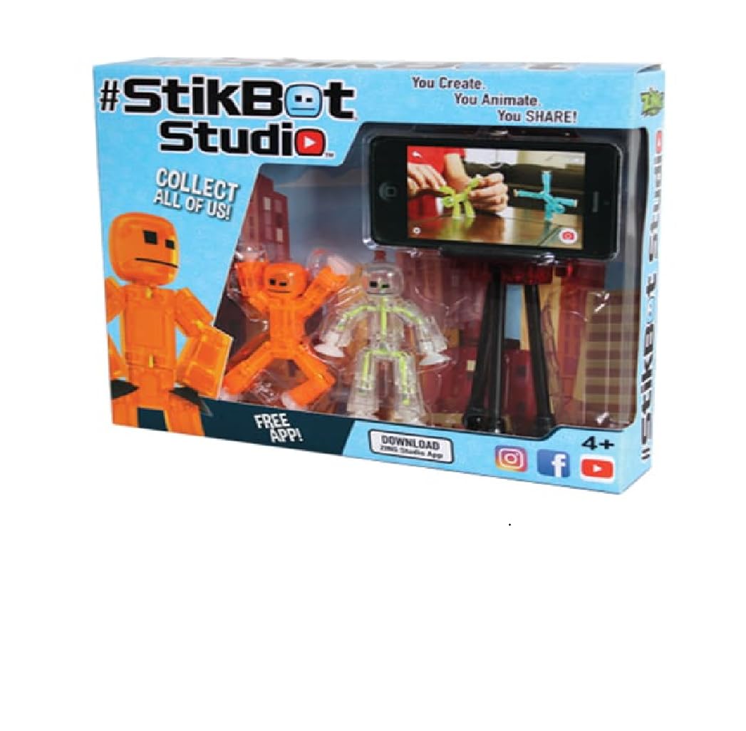 Zing StikBot S1003 Studio, Orange and White/Clear
