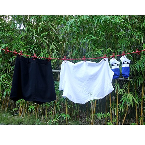Travel Clothesline, Portable Retractable Clothesline with 12pcs